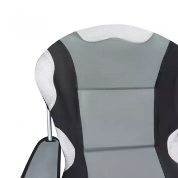 1Mcz Kempingová židle, skládací rybářské křeslo polstrované s nosností 120 kg černá šedá (black gray)