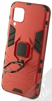 1Mcz Armor Ring odolný ochranný kryt s držákem na prst pro Huawei P40 Lite červená (red) držák