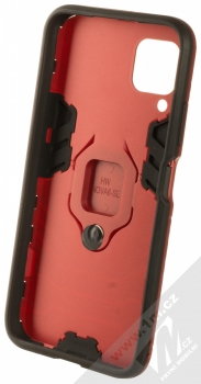 1Mcz Armor Ring odolný ochranný kryt s držákem na prst pro Huawei P40 Lite červená (red) zepředu