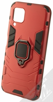 1Mcz Armor Ring odolný ochranný kryt s držákem na prst pro Huawei P40 Lite červená (red)