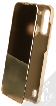 1Mcz Clear View flipové pouzdro pro Moto G8 Power Lite zlatá (gold)