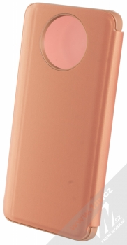 1Mcz Clear View flipové pouzdro pro Xiaomi Redmi Note 9T růžová (pink) zezadu