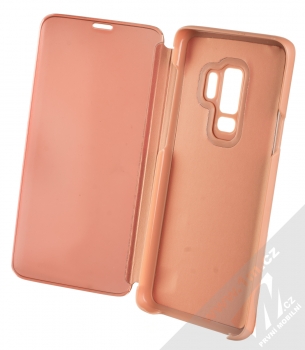 1Mcz Clear View flipové pouzdro pro Samsung Galaxy S9 Plus růžová (pink) otevřené