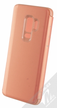 1Mcz Clear View flipové pouzdro pro Samsung Galaxy S9 Plus růžová (pink) zezadu