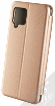 1Mcz Elegance Book flipové pouzdro pro Samsung Galaxy A42 5G růžově zlatá (rose gold) zezadu