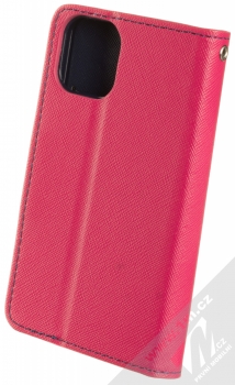 1Mcz Fancy Book flipové pouzdro pro Apple iPhone 12 mini růžová modrá (pink blue) zezadu