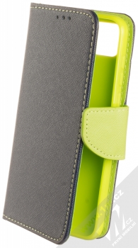 1Mcz Fancy Book flipové pouzdro pro Huawei Y5p, Honor 9S modrá limetkově zelená (blue lime)