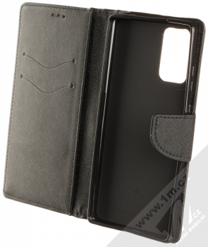 1Mcz Fancy Book flipové pouzdro pro Samsung Galaxy Note 20 černá (black) otevřené