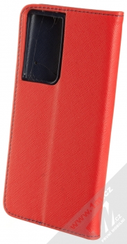 1Mcz Fancy Book flipové pouzdro pro Samsung Galaxy S21 Ultra červená modrá (red blue) zezadu