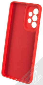 1Mcz Grip Ring Skinny ochranný kryt s držákem na prst pro Samsung Galaxy A33 5G červená (red) zepředu