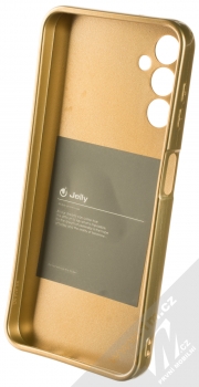 1Mcz Jelly TPU ochranný kryt pro Samsung Galaxy A14, Galaxy A14 5G zlatá (gold) zepředu