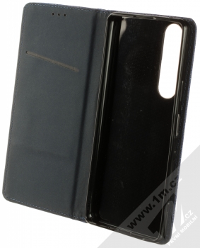 1Mcz Magnet Book Black flipové pouzdro pro Sony Xperia 1 III tmavě modrá (dark blue) otevřené