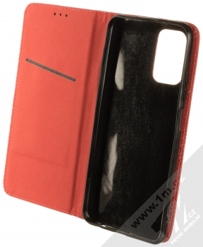 1Mcz Magnet Book Black flipové pouzdro pro Xiaomi Redmi Note 10, Redmi Note 10S, Poco M5s červená (red) otevřené