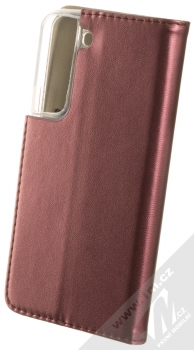 1Mcz Magnetic Book flipové pouzdro pro Samsung Galaxy S22 tmavě červená (dark red) zezadu