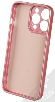 1Mcz Metallic TPU ochranný kryt pro Apple iPhone 13 Pro růžová (pink) zepředu