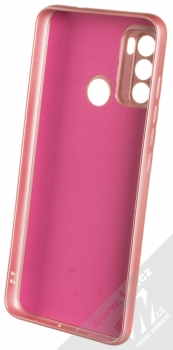 1Mcz Metallic TPU ochranný kryt pro Motorola Moto G60 růžová (pink) zepředu