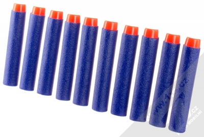 1Mcz Pěnové náboje do Nerf 200ks tmavě modrá oranžová (dark blue orange) sada 10ks