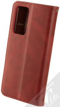 1Mcz Porter Book flipové pouzdro pro Huawei P40 tmavě červená (dark red) zezadu