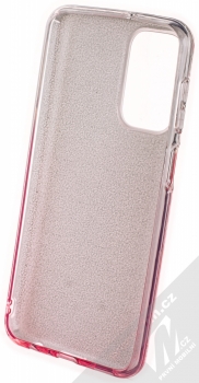 1Mcz Shining Duo TPU třpytivý ochranný kryt pro Samsung Galaxy A23, Galaxy A23 5G stříbrná růžová (silver pink) zepředu