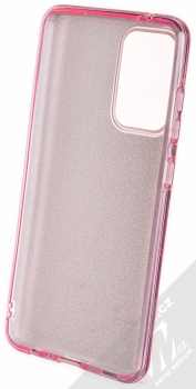 1Mcz Shining TPU třpytivý ochranný kryt pro Samsung Galaxy A52, Galaxy A52 5G růžová (pink) zepředu