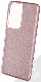 1Mcz Shining TPU třpytivý ochranný kryt pro Samsung Galaxy S21 Ultra růžová (pink)