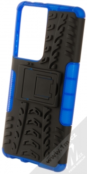 1Mcz Tread Stand odolný ochranný kryt se stojánkem pro Samsung Galaxy S21 Ultra modrá černá (blue black)