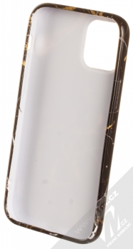 1Mcz Trendy Mramor TPU ochranný kryt pro Apple iPhone 12 mini černá zlatá (black gold) zepředu