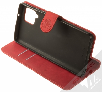 1Mcz Velvety Burrow Tygr 1 Book flipové pouzdro pro Samsung Galaxy A42 5G červená (red) stojánek