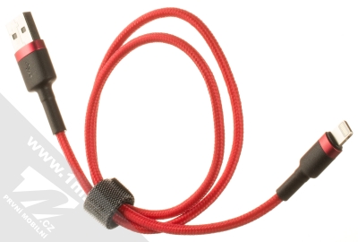 Baseus Cafule Cable opletený USB kabel délky 50cm s Apple Lightning konektorem (CALKLF-A09) červená černá (red black) komplet