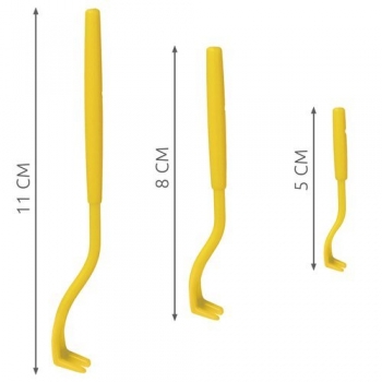 1Mcz Háčky na klíšťata 3ks žlutá (yellow)