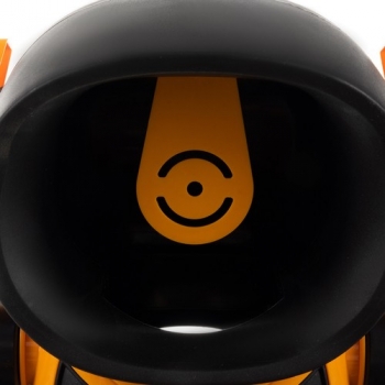 1Mcz Elektronická střelnice Robot, 2 pistole na pěnové míčky a robot jako terč černá oranžová (black orange)