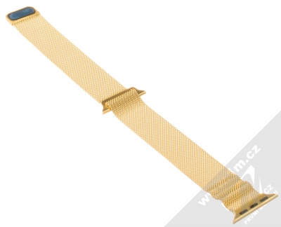 Dahase Milanese Magnetic magnetický pásek z leštěného kovu na zápěstí pro Apple Watch 38mm, Watch 40mm zlatá (gold) rozepnuté zezadu