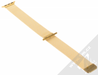 Dahase Milanese Magnetic magnetický pásek z leštěného kovu na zápěstí pro Apple Watch 38mm, Watch 40mm zlatá (gold) rozepnuté