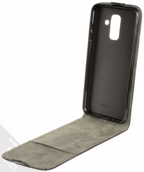 Forcell Slim Flip Flexi otevírací pouzdro pro Samsung Galaxy A6 Plus (2018) černá (black) otevřené