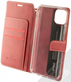 Molan Cano Issue Diary flipové pouzdro pro Apple iPhone 11 Pro Max červená (red) otevřené