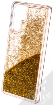 Sligo Liquid Glitter Full ochranný kryt s přesýpacím efektem třpytek pro Huawei P30 Pro zlatá (gold) animace 5