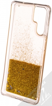 Sligo Liquid Glitter Full ochranný kryt s přesýpacím efektem třpytek pro Huawei P30 Pro zlatá (gold) zepředu