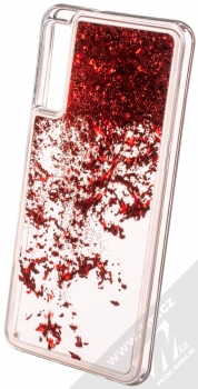 Sligo Liquid Sparkle Full ochranný kryt s přesýpacím efektem třpytek pro Samsung Galaxy A7 (2018) červená (red) animace 1