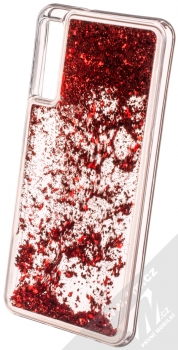 Sligo Liquid Sparkle Full ochranný kryt s přesýpacím efektem třpytek pro Samsung Galaxy A7 (2018) červená (red) animace 2