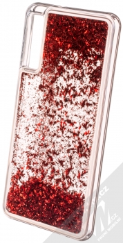 Sligo Liquid Sparkle Full ochranný kryt s přesýpacím efektem třpytek pro Samsung Galaxy A7 (2018) červená (red) animace 3