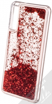 Sligo Liquid Sparkle Full ochranný kryt s přesýpacím efektem třpytek pro Samsung Galaxy A7 (2018) červená (red) animace 4