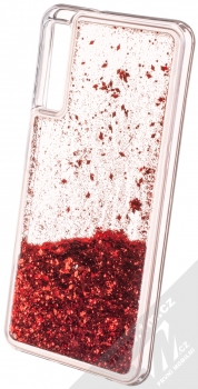 Sligo Liquid Sparkle Full ochranný kryt s přesýpacím efektem třpytek pro Samsung Galaxy A7 (2018) červená (red) animace 5