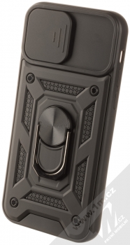 1Mcz Armor CamShield odolný ochranný kryt s držákem na prst pro Apple iPhone 12 Pro černá (black)