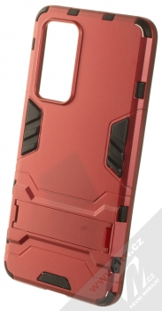 1Mcz Armor Prop odolný ochranný kryt se stojánkem pro Huawei P40 červená (red)