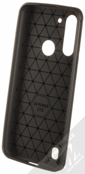 1Mcz Carbon TPU ochranný kryt pro Moto G8 Power Lite černá (black) zepředu