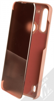 1Mcz Clear View flipové pouzdro pro Moto G8 Power Lite růžová (pink)