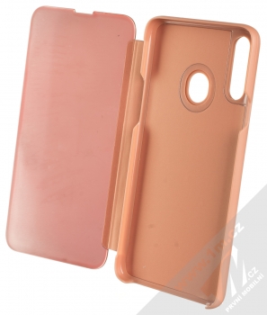 1Mcz Clear View flipové pouzdro pro Samsung Galaxy A20s růžová (pink) otevřené