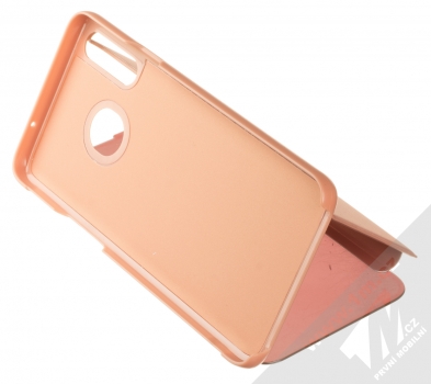 1Mcz Clear View flipové pouzdro pro Samsung Galaxy A20s růžová (pink) stojánek