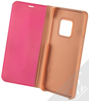 1Mcz Clear View Square flipové pouzdro pro Samsung Galaxy S9 růžová (pink) otevřené