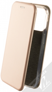 1Mcz Elegance Book flipové pouzdro pro Apple iPhone 14 Pro růžově zlatá (rose gold)